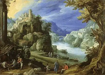 Paysage fantastique sur cuivre (1598)Édimbourg.