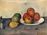 Cézanne : Nature morte aux pommes (vers 1890), musée de l'Ermitage