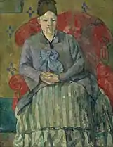 Paul Cézanne, Madame Cézanne dans un fauteuil rouge, 1877