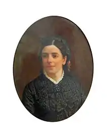 Portrait de femme, peinture sur porcelaine (1882)