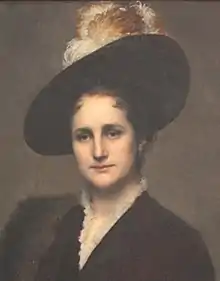 Détail d'un portrait d'Hélène Casimir-Perier par Paul Dubois (vers 1890).