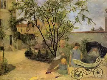 La Famille du peintre au jardin, rue Carcel (1881), Copenhague, Ny Carlsberg Glyptotek.