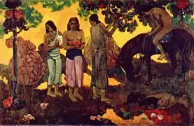 Paul Gauguin : La Cueillette des fruits (1899) - ex collection Chtchoukine