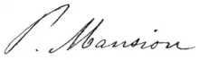 signature de Paul Mansion