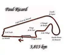 Le tracé de 1986 à 1990.