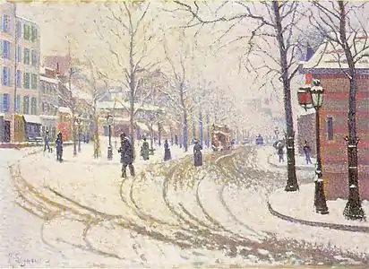 Paul Signac, Le Boulevard de Clichy, la neige (1886), Minneapolis Institute of Arts.