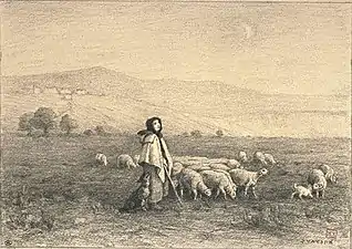 Jeune gardeuse de moutons, Paris, musée du Louvre.