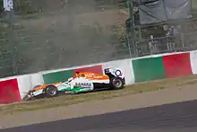 Photographie de l'accident de Paul di Resta lors de la deuxième séance d'essais libres