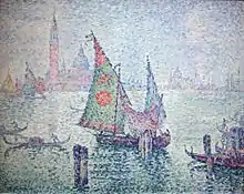 La Voile verte de Paul Signac.La peinture en 1904 sur Commons