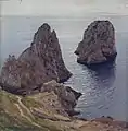 Paul von Spaun : Les falaises de Faraglioni près de Capri (1913)