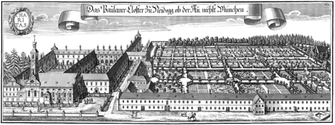 Monastère Paulaner de Munich, en 1702.