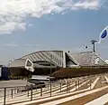 Pavillon-Pont, vu de l'enceinte de l'Expo 2008
