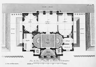 Pavillon de Louveciennes - Plan du rez-de-chaussée.