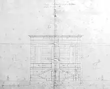 Elévation définitive du pavillon de Trivaux, 1783.