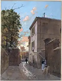 Rue Berton vers 1900 (Fédor Hoffbauer).