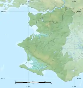 Voir sur la carte topographique du pays de Guérande