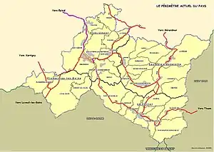 Localisation de Pays de Remiremont et de ses vallées