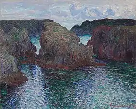 Claude Monet : Paysage à Port-Goulphar (1886), Art Institute of Chicago.