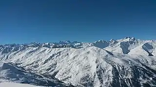 Le Massif du Crey du Quart, côté Valmeinier.