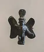 Statuette en bronze du démon Pazuzu accroupi, début Ier millénaire av. J.-C., Uruk ? Musée du Louvre.