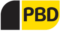 Logo jaune et noir avec les lettre PBD.