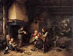 Intérieur paysan, de Adriaen van Ostade, 1661.