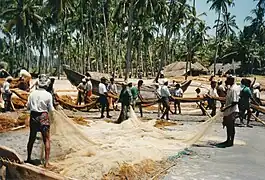 Pêcheurs sur la côte de Malabar.