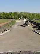 Le carreau de fosse en travaux.