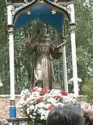 Procession de sa statue, pèlerinage de l'Aguilera (Burgos).