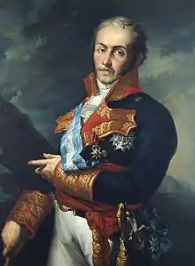 Portrait d’un officier général espagnol, vu de trois-quart.