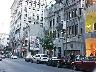 La rue Peel aux environs de la rue Sainte-Catherine