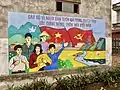 Peinture murale prônant le communisme à Ninh Bình.