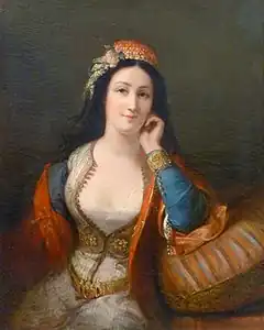 Jeune fille grecque en costume d'Athènes ou portrait de Madame Amédée Pichot, Salon de 1833, Montpellier, musée Fabre.