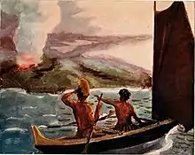 Dans la mythologie hawaïenne, Pélé et sa sœur Hiʻiaka sont probablement associées aux éruptions du Kīlauea.