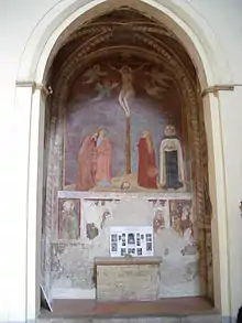 Crucifixion, fresque, attribuée à Pellino di Vannuccio