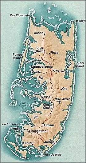 Carte de Pemba.