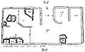 Plan de la partie centrale du monument mégalithique de Pen-ar-Menez (dessin de Paul du Chatellier)