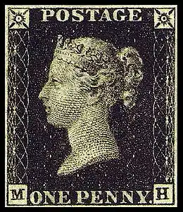 Photographie d'un timbre à un penny