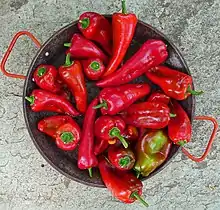 Piment de Florina, spécialité de Macédoine occidentale.