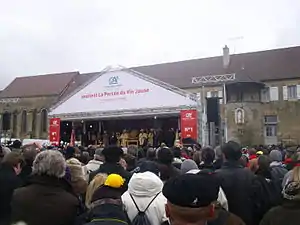 Percée du vin jaune 2013 à Voiteur (39).