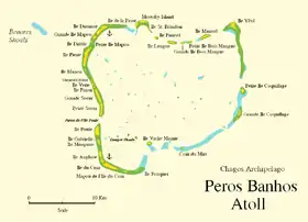 Carte de Peros Banhos.