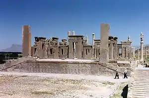 Vestiges du palais de Darius Ier à Persepolis.