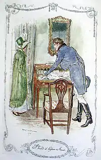 Un jeune homme attire l'attention d'une jeune fille sur un document