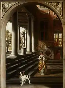Perspective avec femme, 1670Mauritshuis