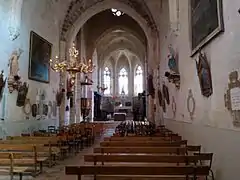 L'intérieur de l’église.