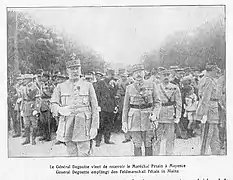 Avec Pétain à Mayence en 1920.