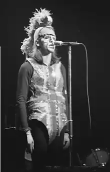 Peter Gabriel en concert à Toronto en avril 1974.