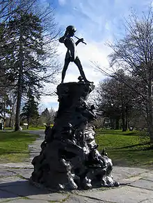 Statue de Peter Pan à Saint-Jean de Terre-Neuve