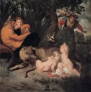 Tapisserie inspirée par Romulus et Remus de Pieter Paul Rubens.