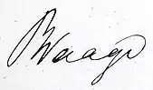 signature de Peter Waage